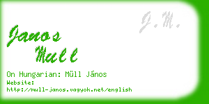 janos mull business card